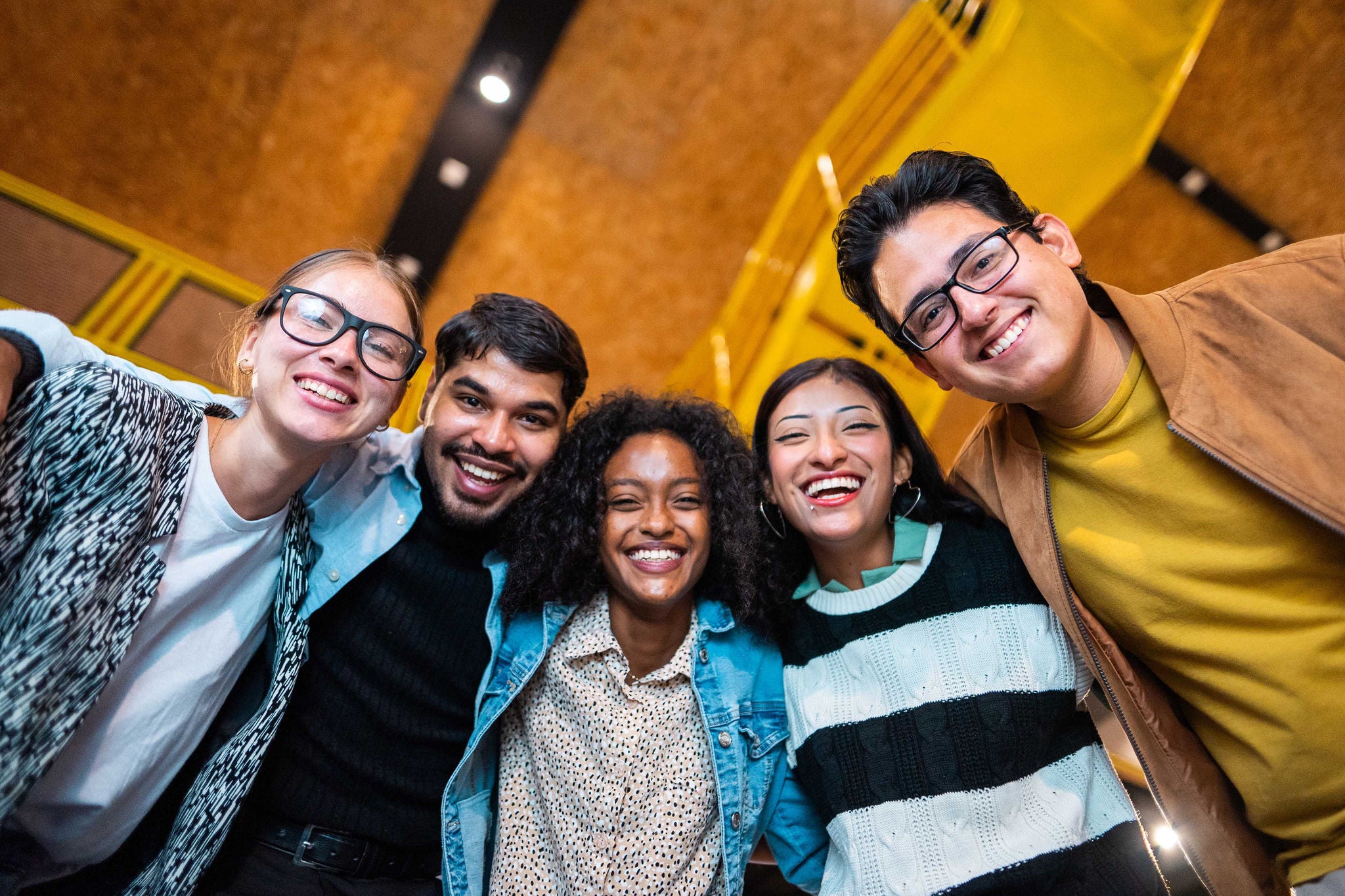 Portrait of young coworkers team at office